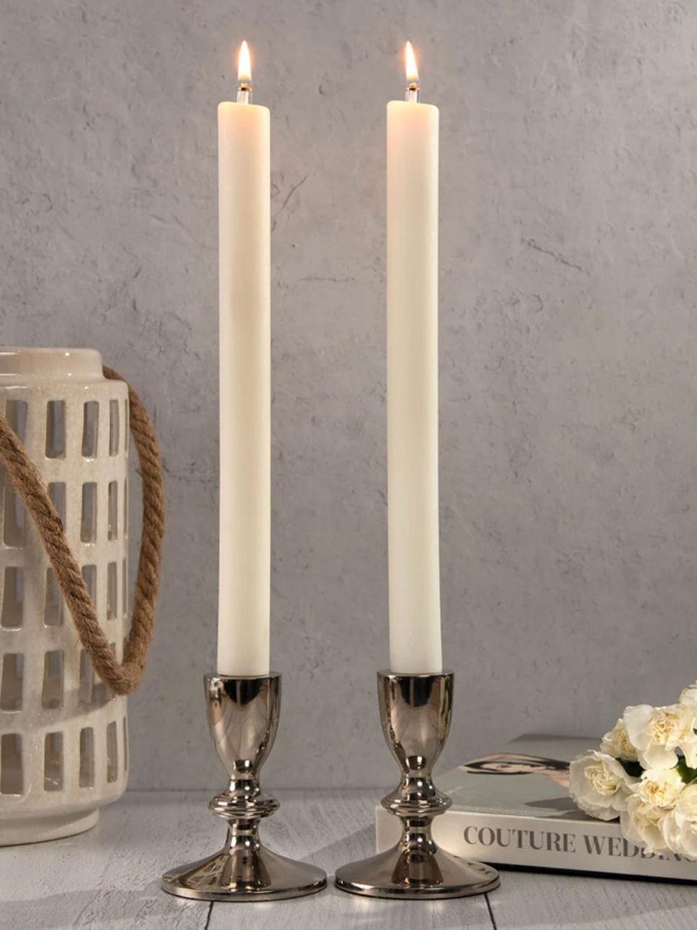 Lucid Natural 11" Dinner Candle pair
